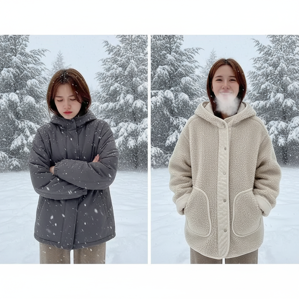 Ladies Winter Thickened Lamb Fur Jacket Hooded Coat Korean Style Loose Casual Upperwear Female Outerwear New Hot Sale Of The Sea